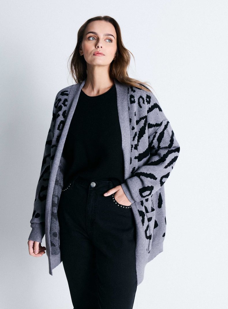 Chaleco Jacquard Abotonado-0