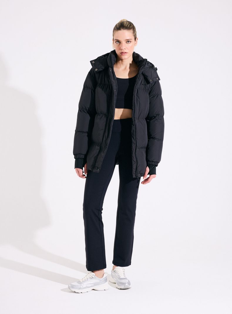 Parka Larga Oversize con Capucha-4