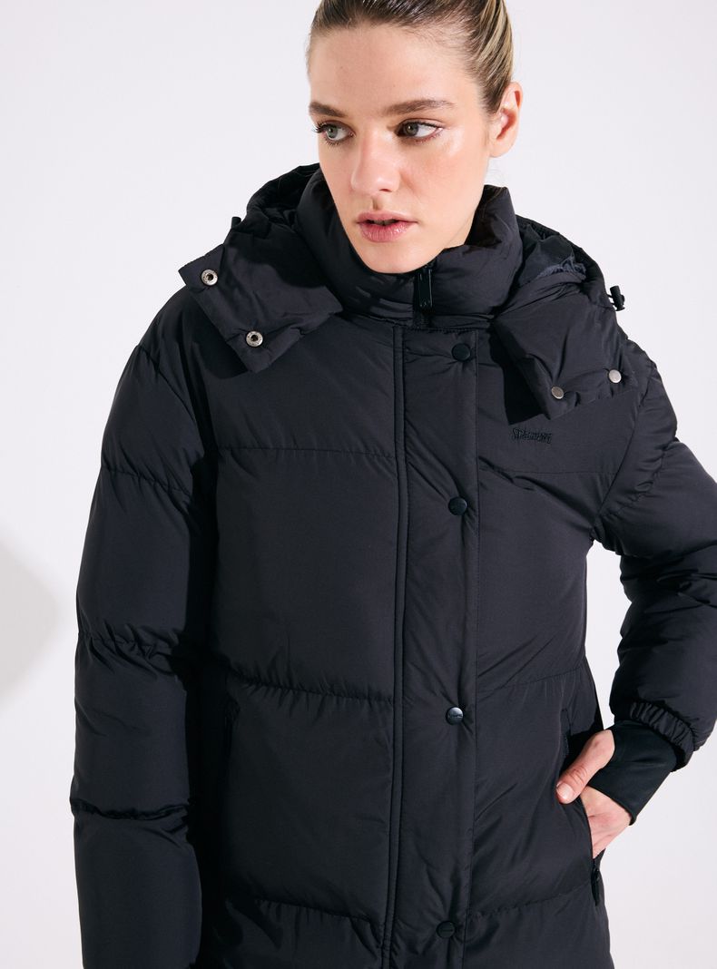 Parka Larga Oversize con Capucha-2