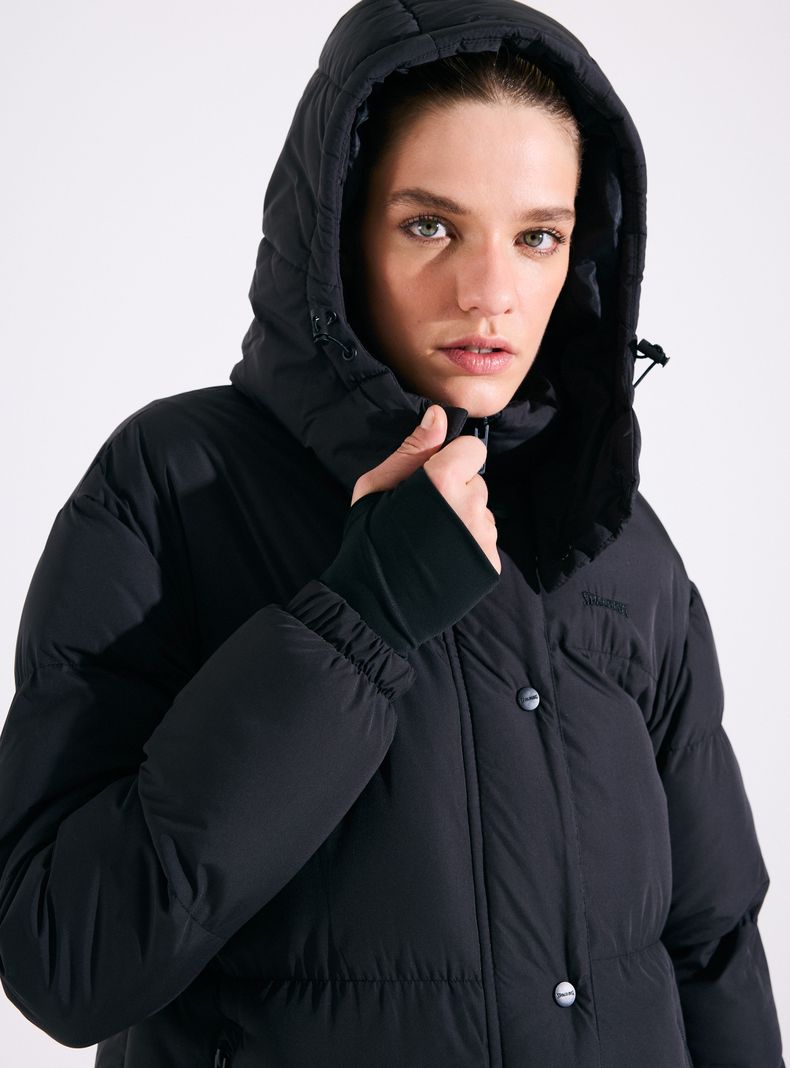Parka Larga Oversize con Capucha-3