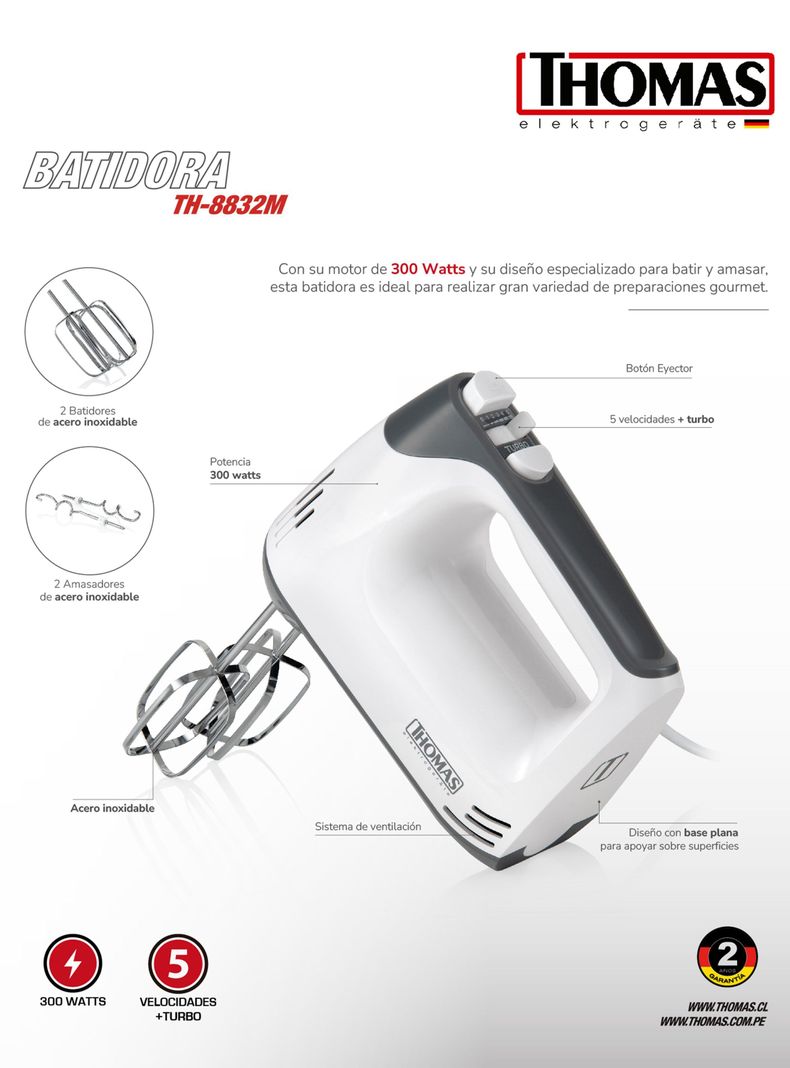 Batidora Manual TH-8832M-4