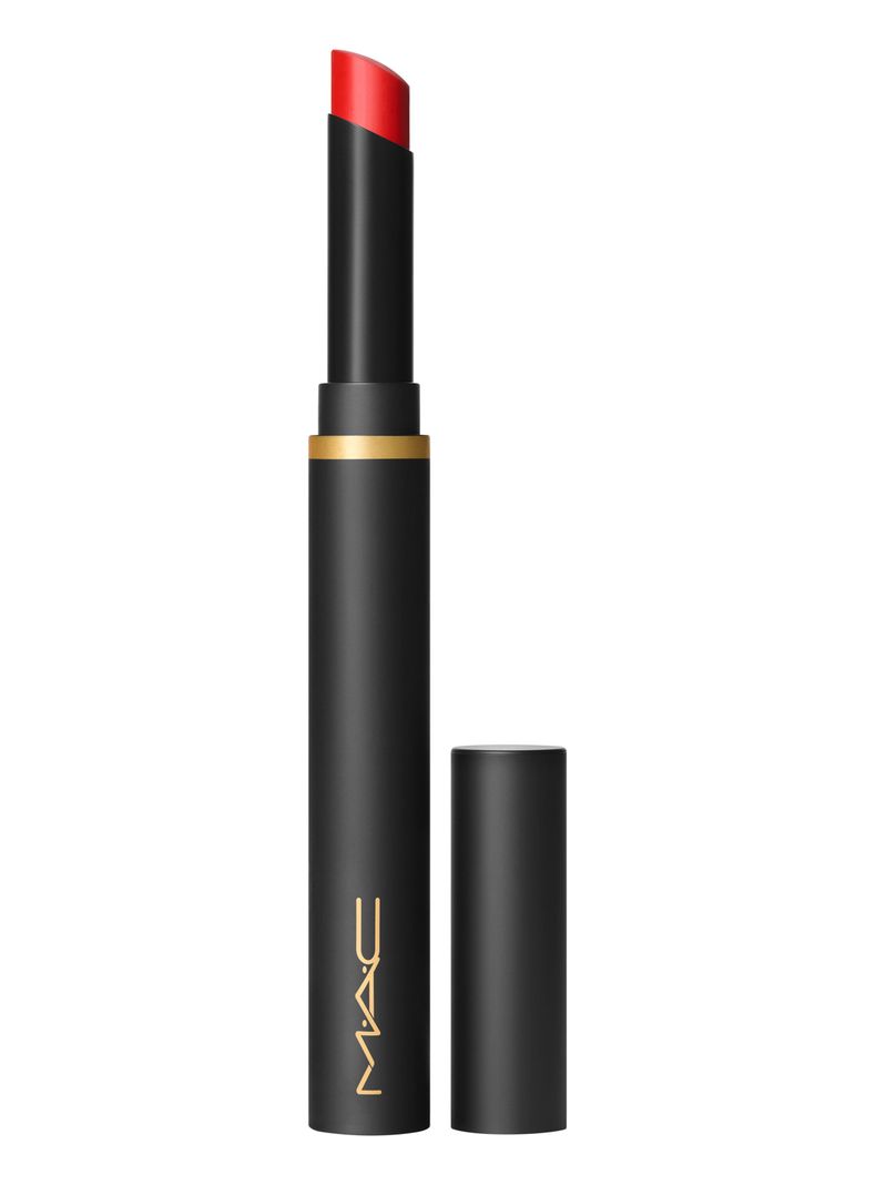 Labial M∙A∙C Powder Kiss Velvet Blur Slim Stick Ruby New 2gr-0