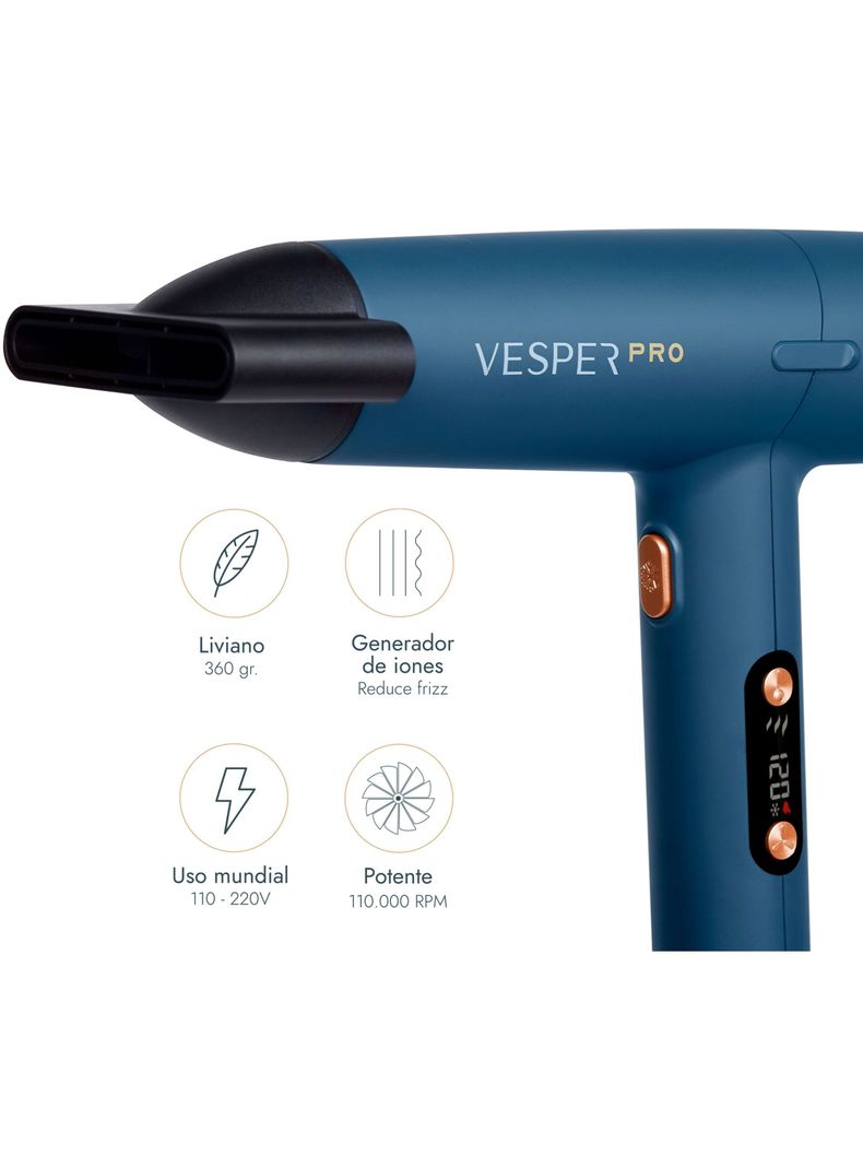 Secador de Pelo Profesional Airvolution Pro Azul-2