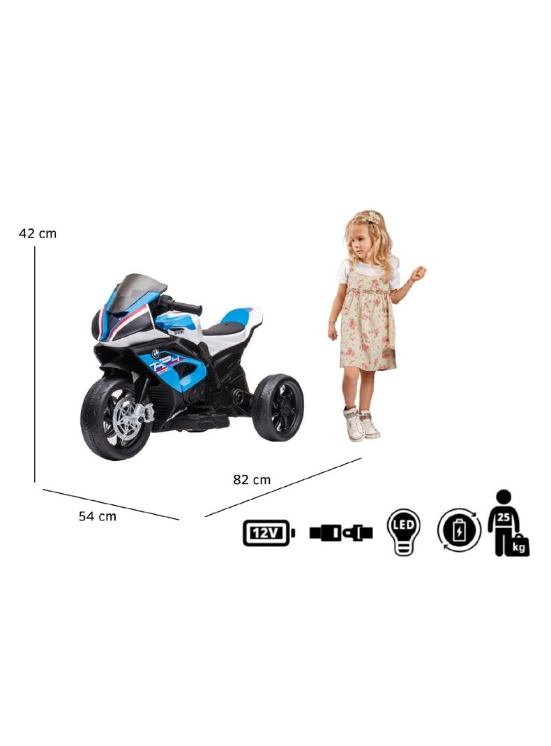 Moto BMW a Batería 12V HP4 Azul-4