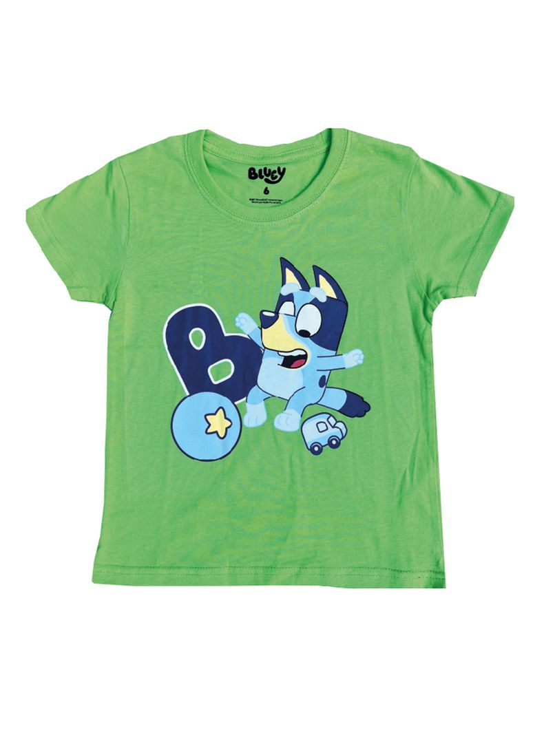 Polera Manga Corta Toddlero Pelota Bluey-0