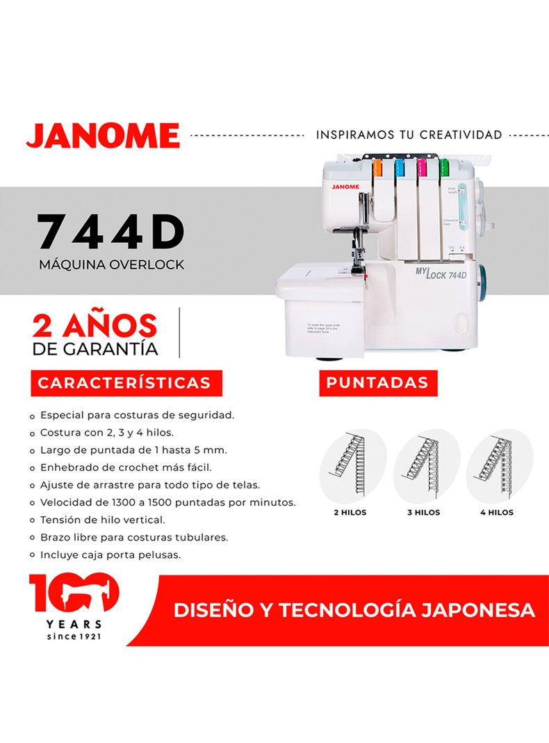 Máquina de Coser Overlock 744D-5