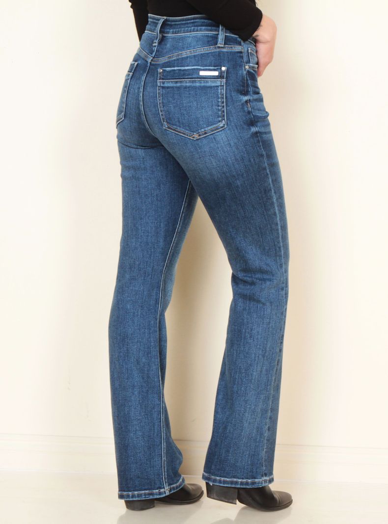 Jeans Flare Tiro Alto Push Up-1