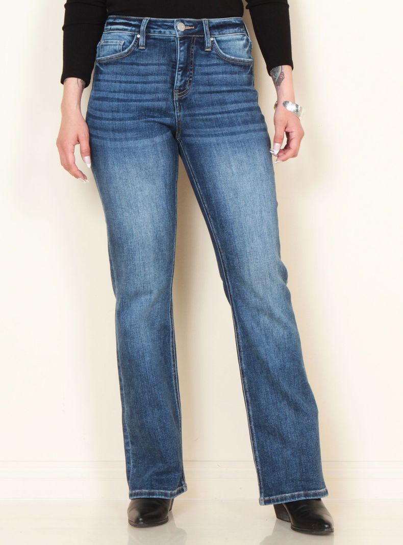 Jeans Flare Tiro Alto Push Up-0