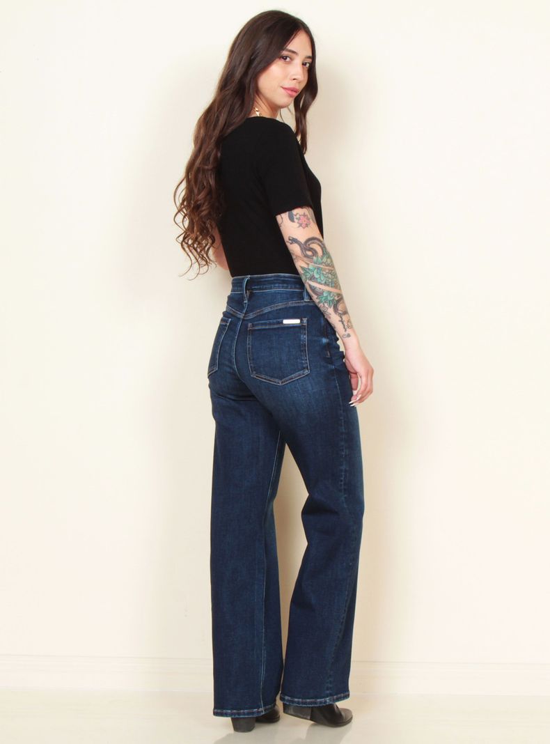 Jeans Recto Tiro Alto 1 Botón-4