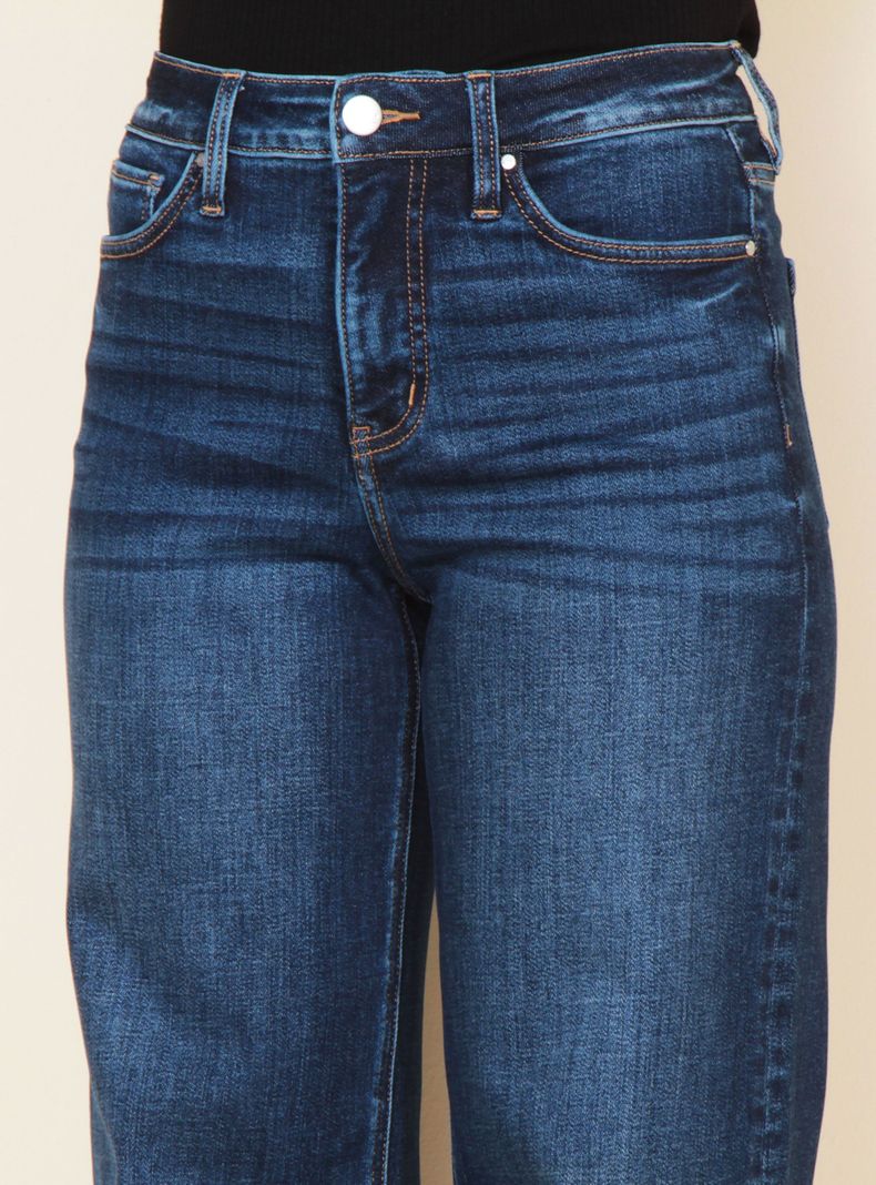 Jeans Recto Tiro Alto 1 Botón-2