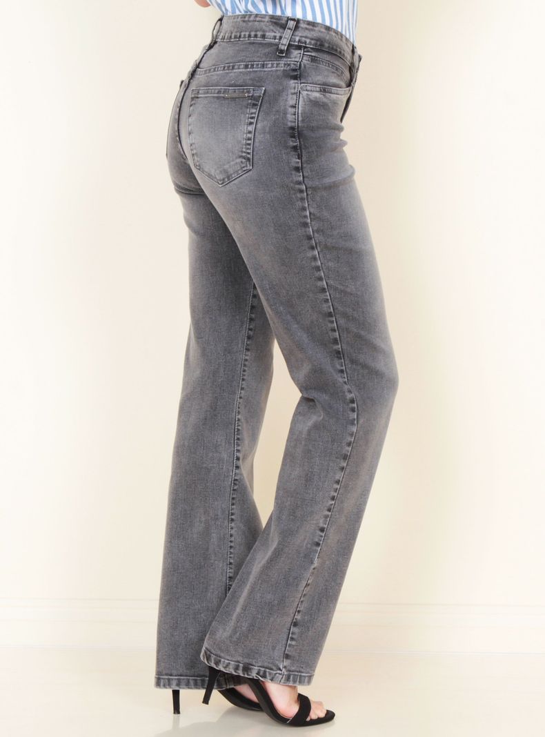 Jeans Recto Clásico Tiro Alto Pretina-1
