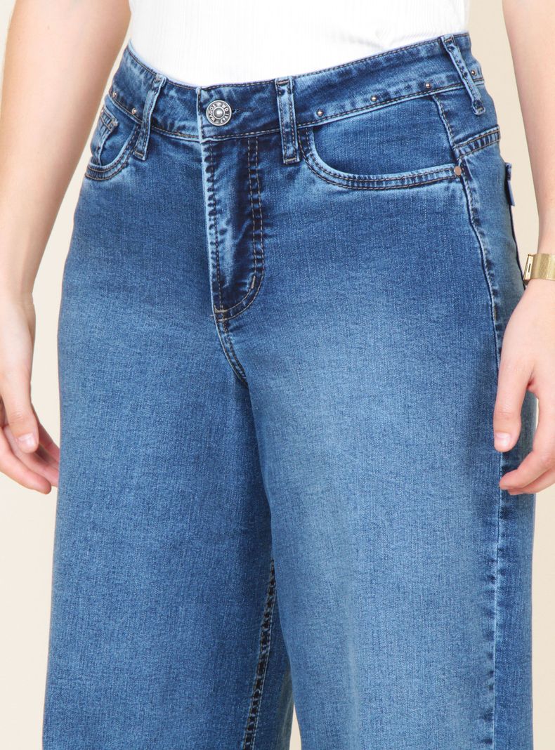 Jeans Recto Tiro Alto Pretina-2