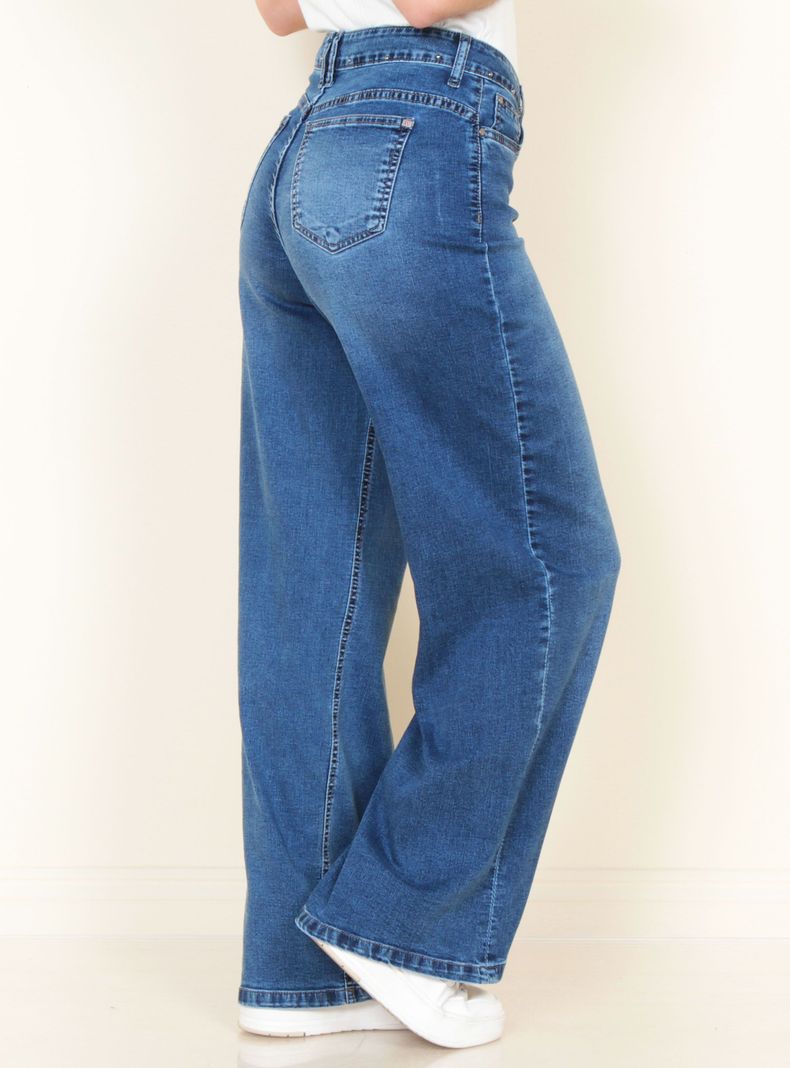 Jeans Recto Tiro Alto Pretina-1