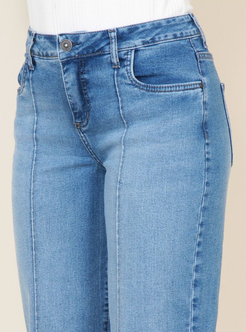 Jeans Ballon Tiro Alto Alforza Basta Roll Up Pretina-2