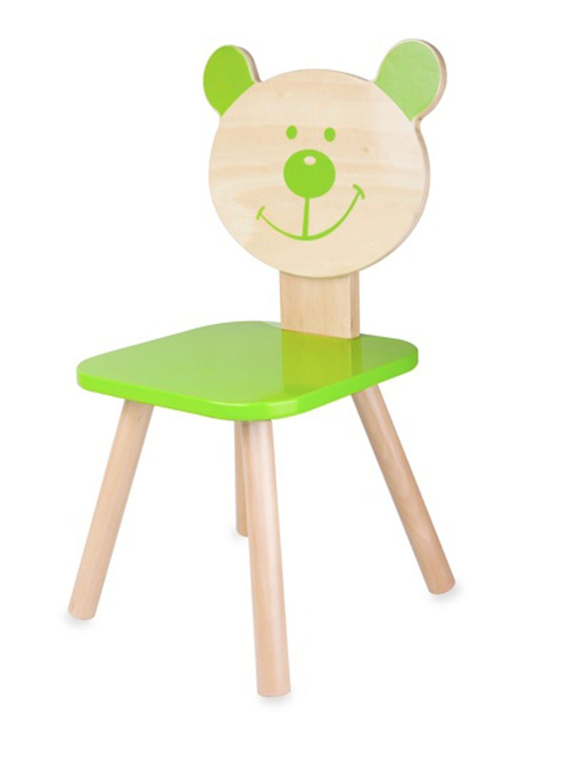 Silla Kidscool Madera Osito Verde-1