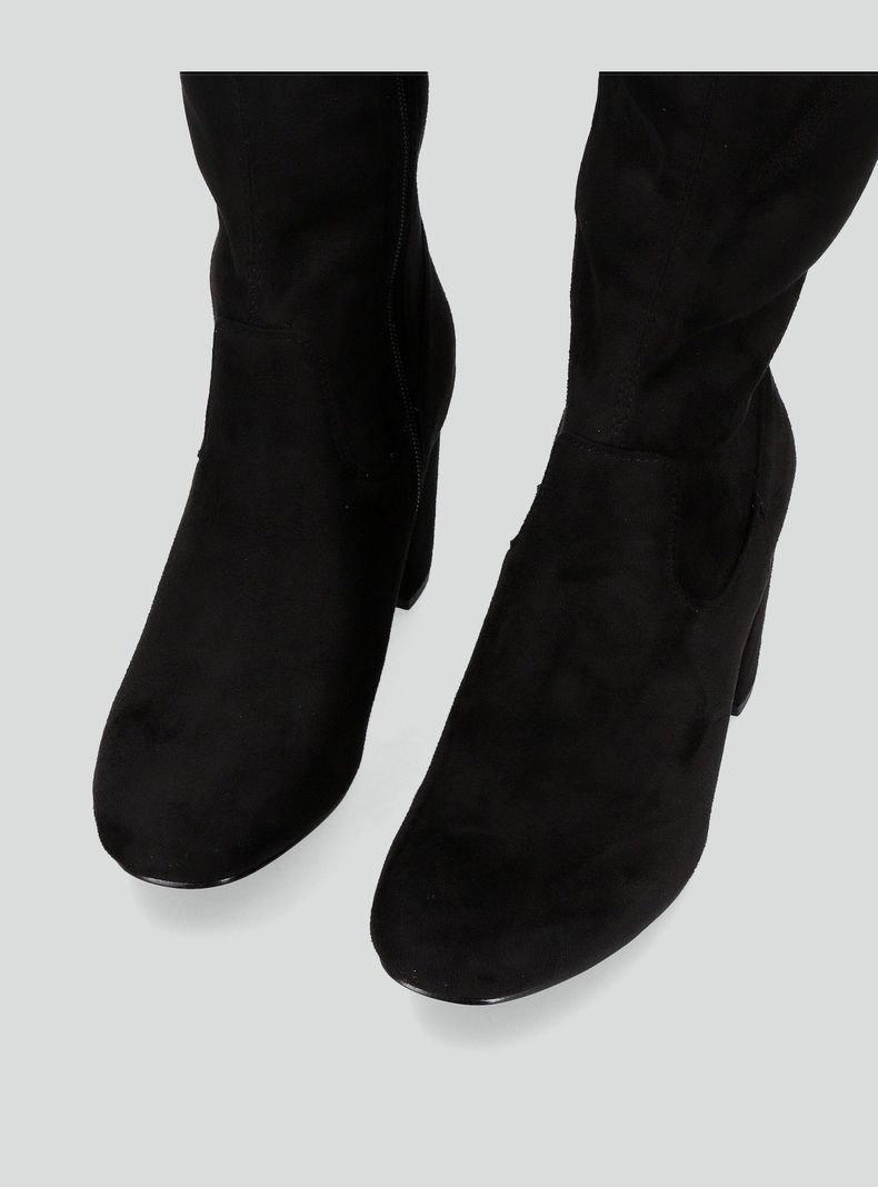 Bota Tipo Bucanera Efecto Gamuza Mujer-5