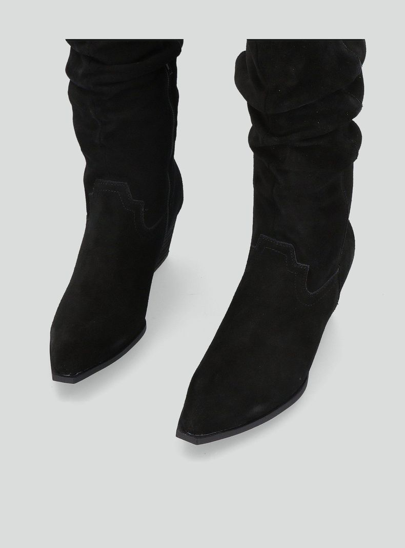 Bota de Gamuza Efecto Caído Mujer-2
