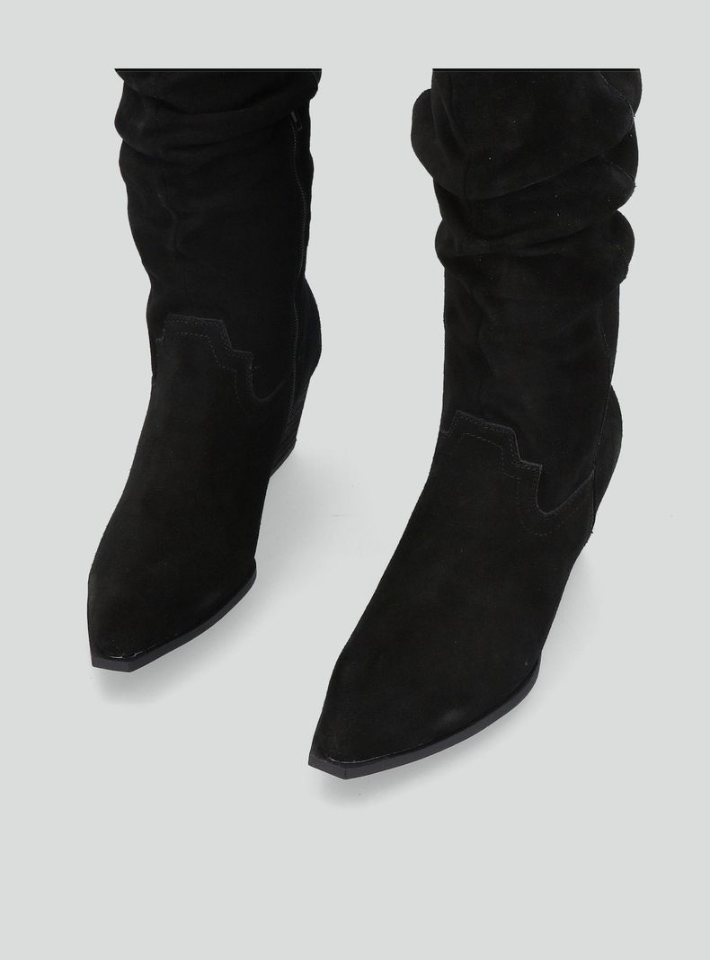 Bota de Gamuza Efecto Caído Mujer-4