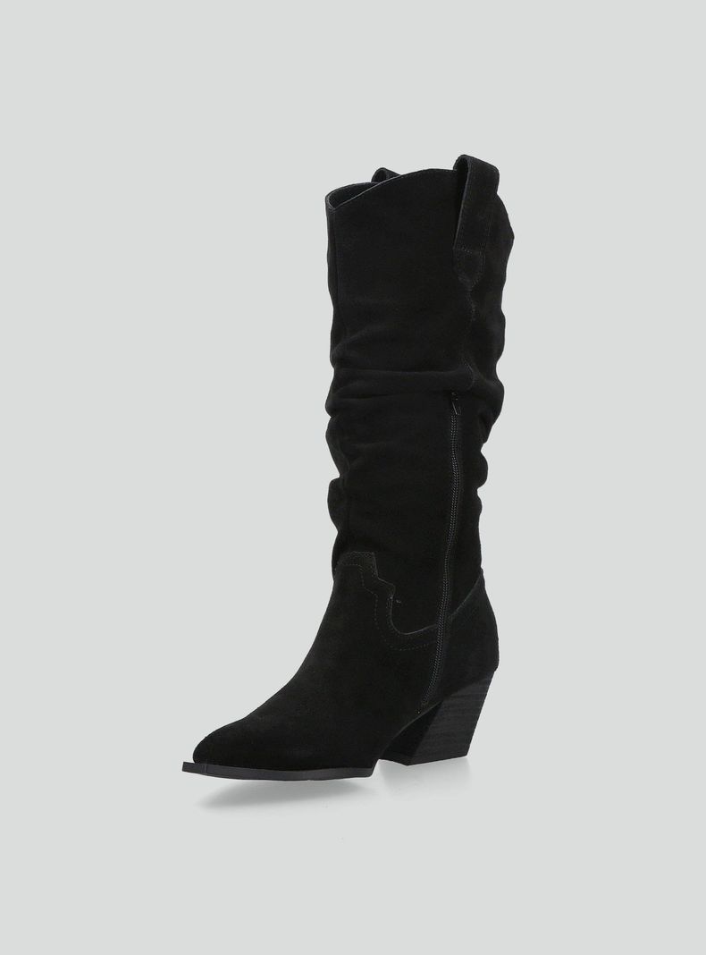 Bota de Gamuza Efecto Caído Mujer-1