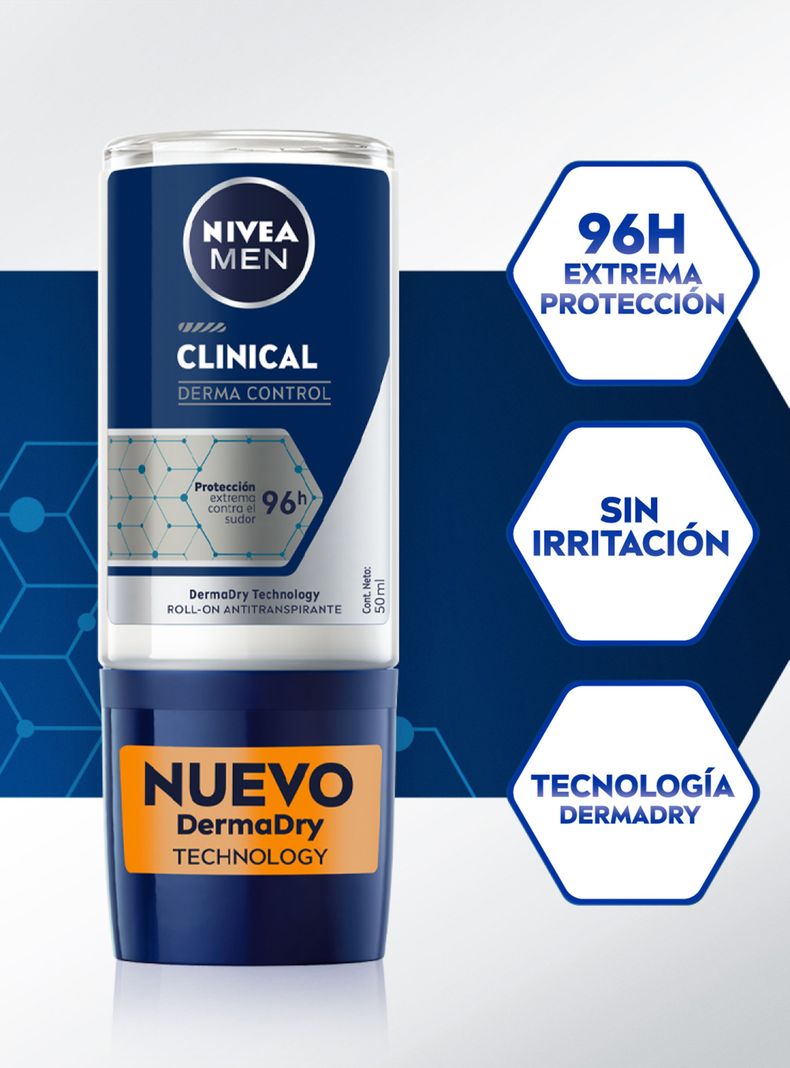 Clinical Antitranspirante Roll On M 50 ml-1