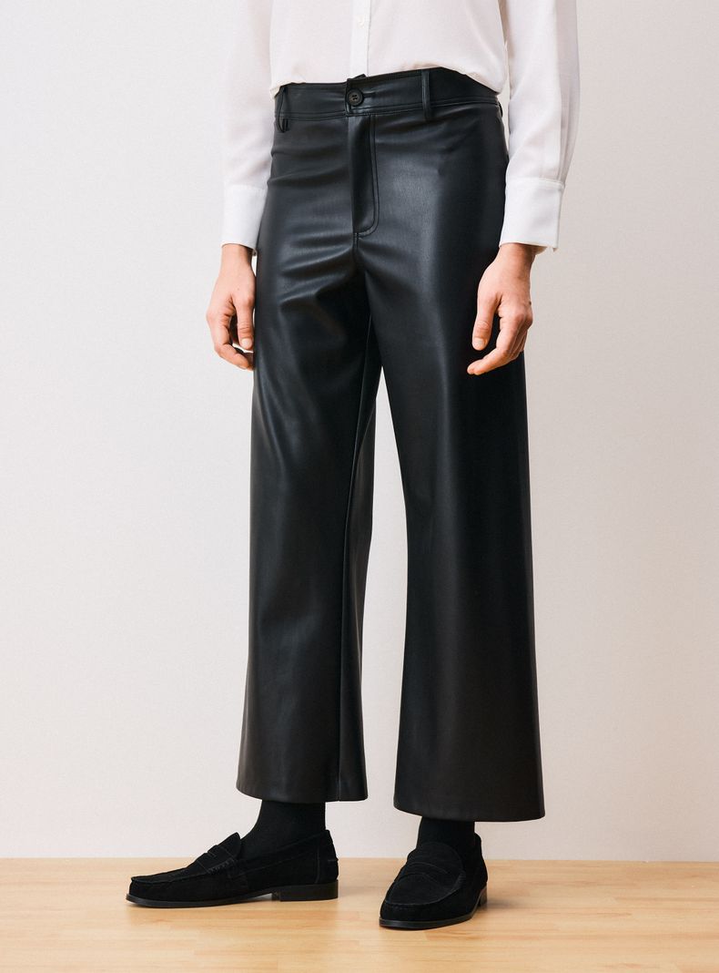 Pantalón Marine de Cuero Sintético-0
