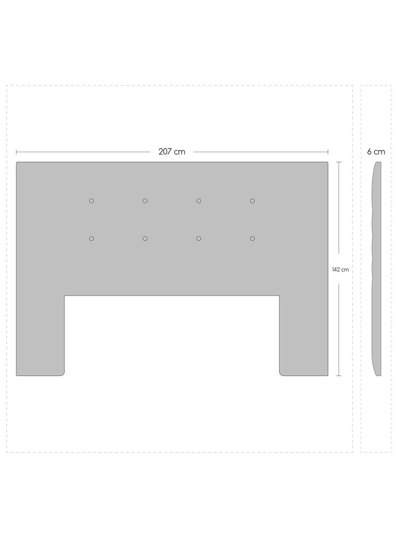Cama Europea Everest Cobre Súper King + Respaldo Piamonte + Veladores Malaga Grey-1