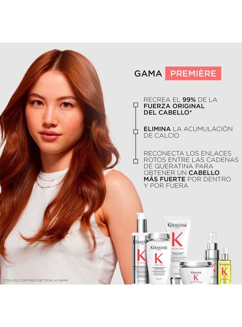 Set Reparación Cabello Premiere Concentré Décalcifiant Ultra-Réparateur 250ml + Shampoo Bain Décalcifiant Réparateur 250ml + Acondicionador Fondant Fluidité Réparateur 200ml Kérastase-4