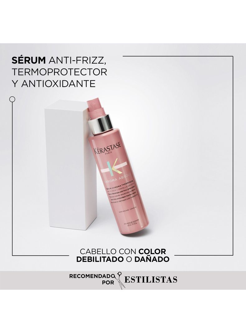 Set Reparación Cabello con Color Chroma Absolu Shampoo 250ml + Acondicionador 200ml + Serúm Chroma Thermique 150ml Kérastase-3