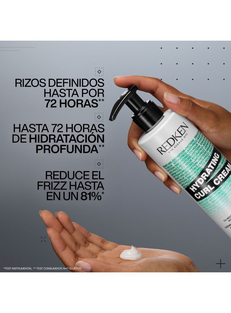 Crema para Peinar Rizos Cabello Rizado Hidratación y Definición Total Hybrid Curls 250ml Redken-2
