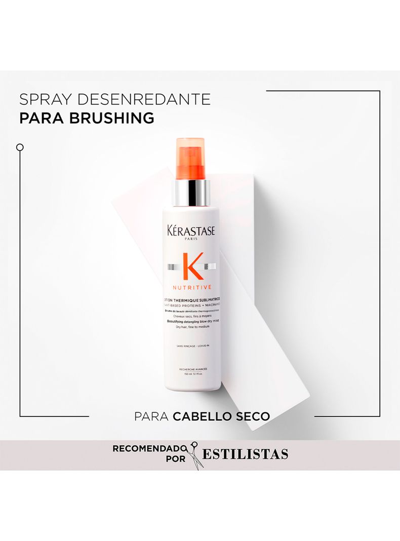 Set Cabello Seco Nutritive Shampoo 250ml + Acondicionador 200ml + Lotion Thermique 150ml Kérastase-3