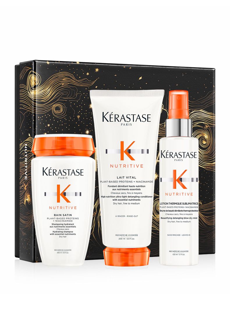 Set Cabello Seco Nutritive Shampoo 250ml + Acondicionador 200ml + Lotion Thermique 150ml Kérastase-0