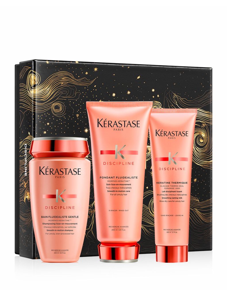 Set Hidratación Cabello Rebelde con Frizz Shampoo 250ml + Acondicionador 200ml + Keratine Thermique 150ml Kérastase-0