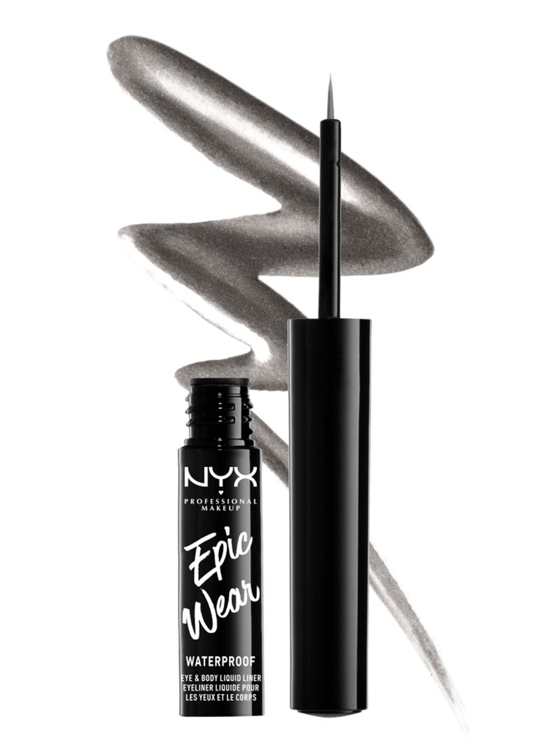 Delineador Nyx Professional Makeup Líquido Epic Wear Metallic Gunmetal-3