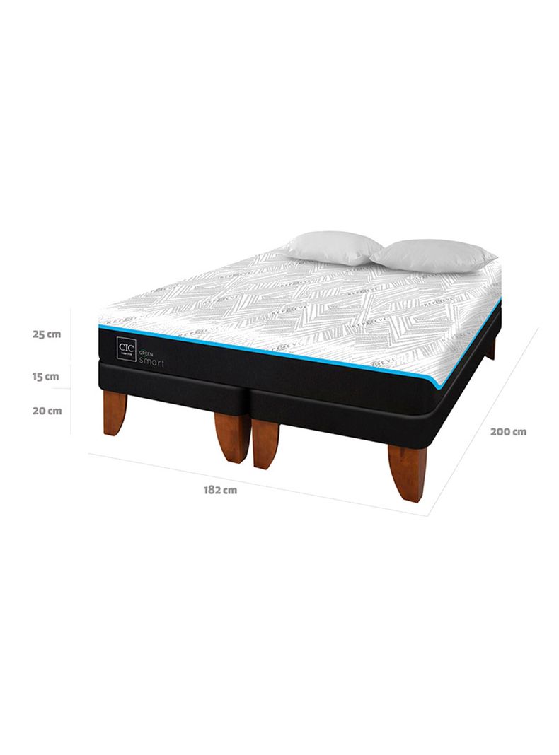 Cama Europea Green Infinity King + Almohadas-1