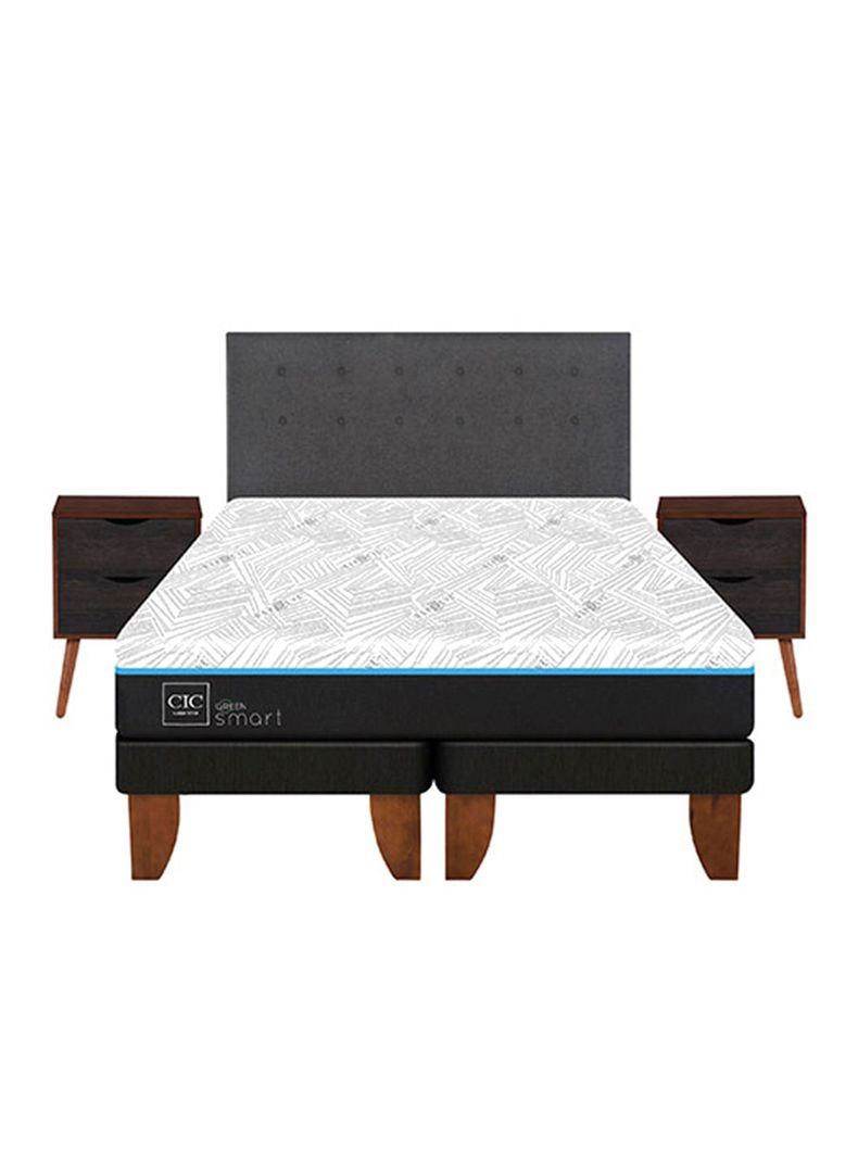 Cama Europea Green Infinity King + Set Muebles Eufrates-2
