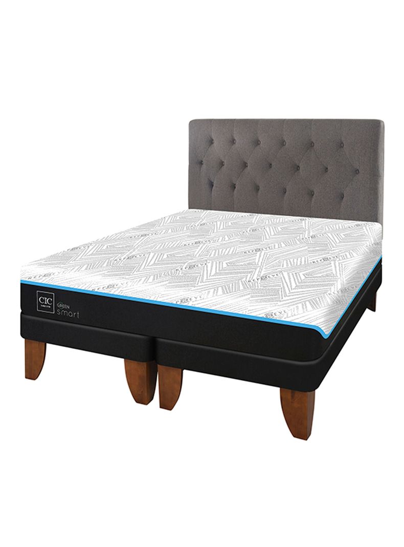 Cama Europea Green Infinity King + Respaldo Kavery