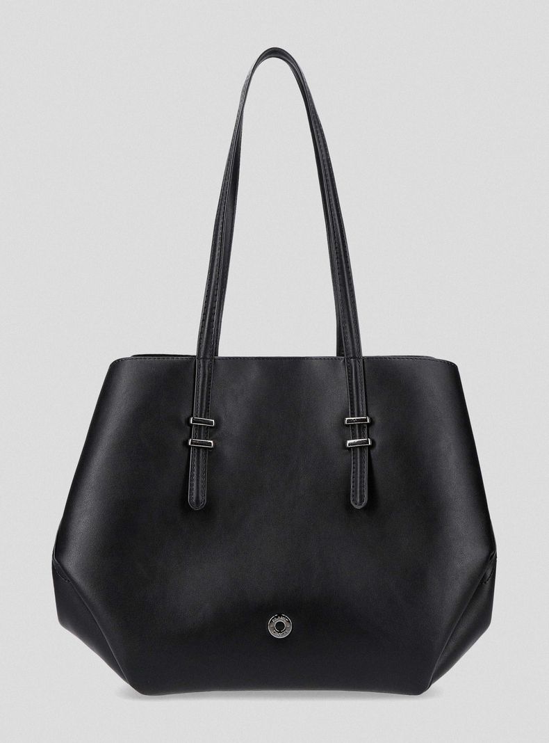 Cartera Totebag Efecto Cuero Fluído-2