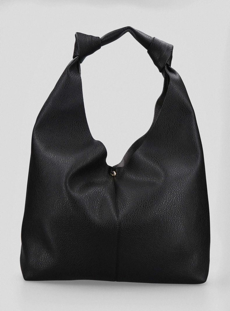 Cartera Totebag Efecto Cuero con Nudos-4