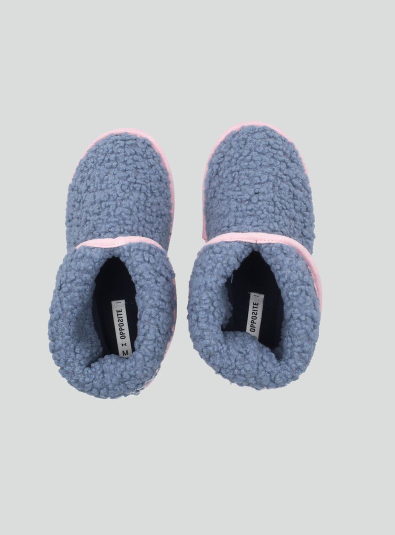 Pantufla Botita Ribete en Contraste-2
