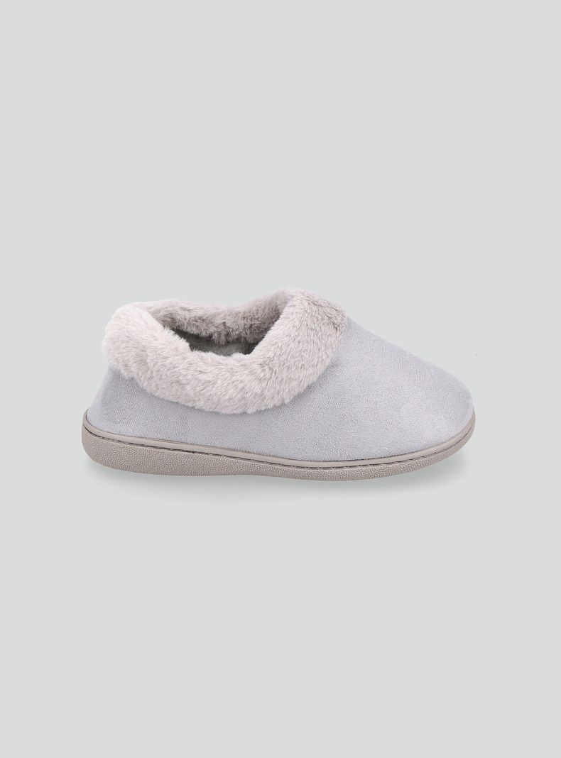 Pantufla Botita Suede con Piel-1
