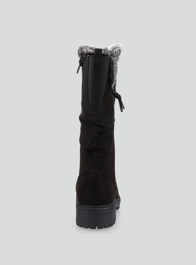 Bota Larga Efecto Pelo Mujer-2