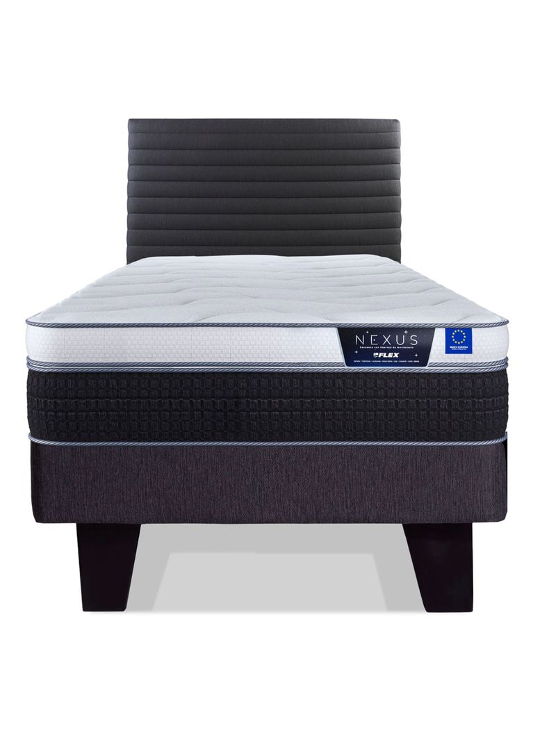 Cama Europea Nexus 1.5 Plazas Box + Respaldo Modern-2