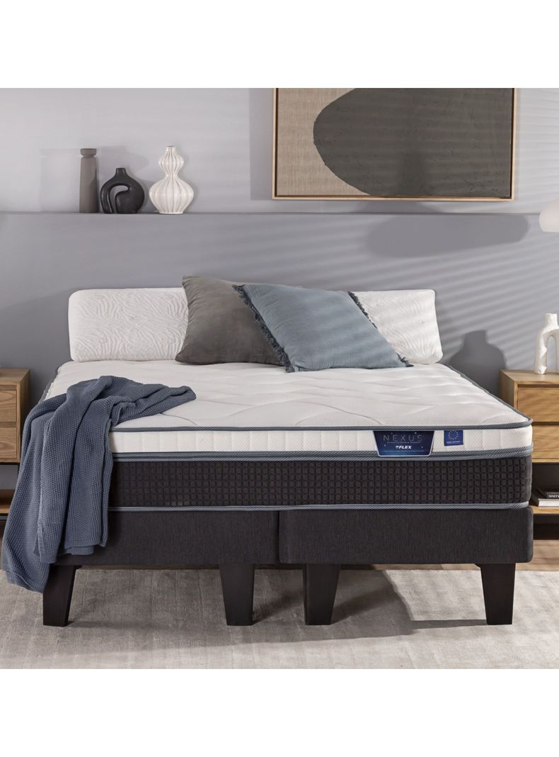 Cama Europea Nexus 1.5 Plazas Box + Respaldo Modern-5