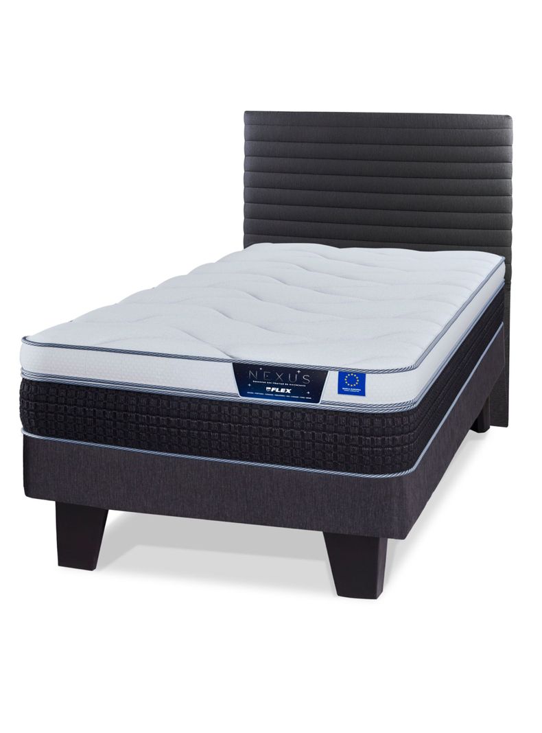 Cama Europea Nexus 1.5 Plazas Box + Respaldo Modern-0