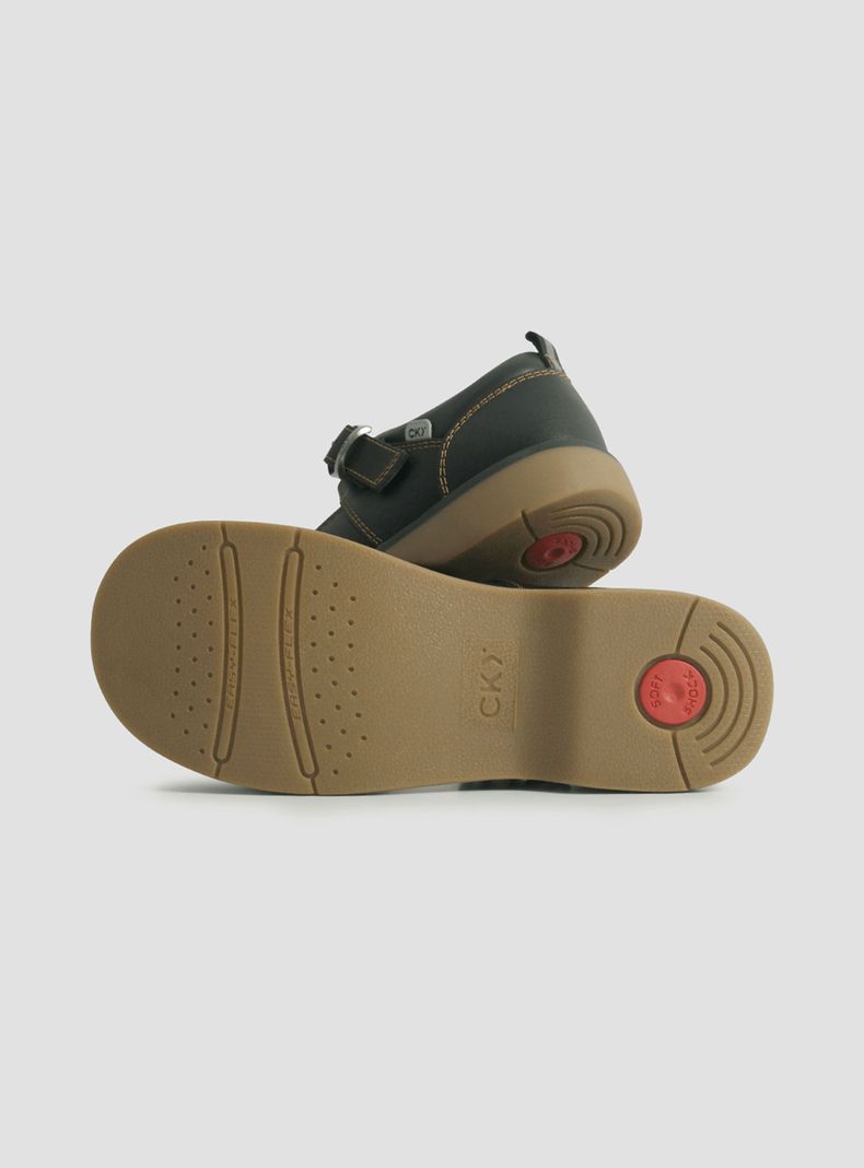Zapato Escolar Reina de Cuero con Hebilla Niña-3