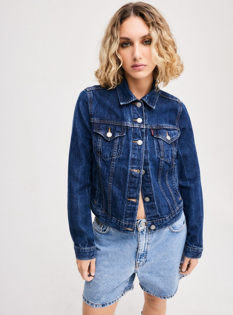 Chaqueta Denim con Botones Levis Azul Talla M-0