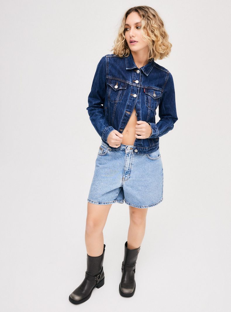 Chaqueta Denim con Botones Levis Azul Talla M-3