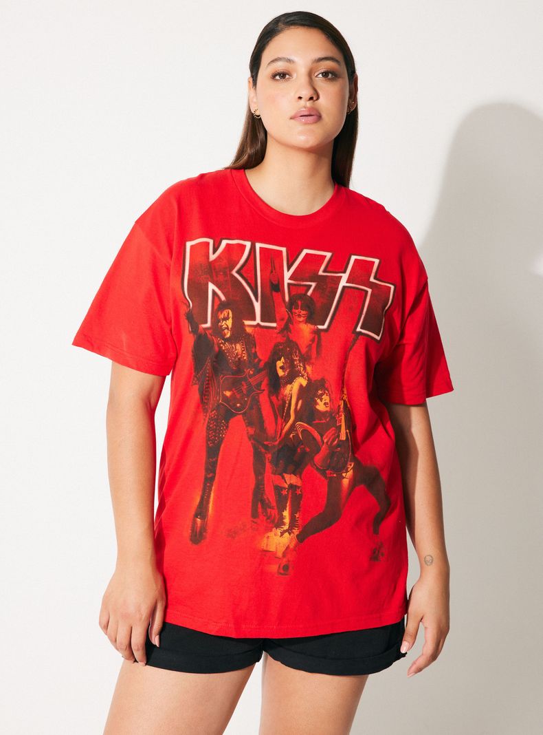 Polera Kiss Rojo Talla Xl-0