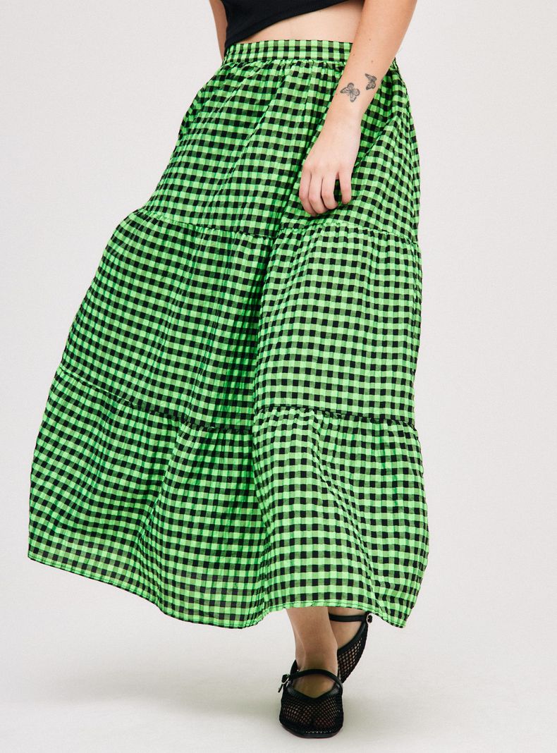 Falda Topshop Verde-0