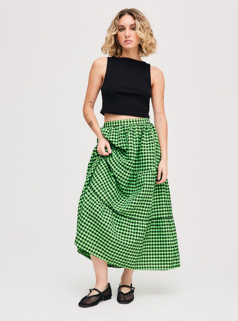Falda Topshop Verde-3